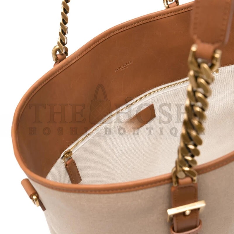 Y51 LAURENT SHOPPING TOTE BAG IN DESERT DUST&amp;BRICK 781302FAC7T (36*38*15cm) Master Quality